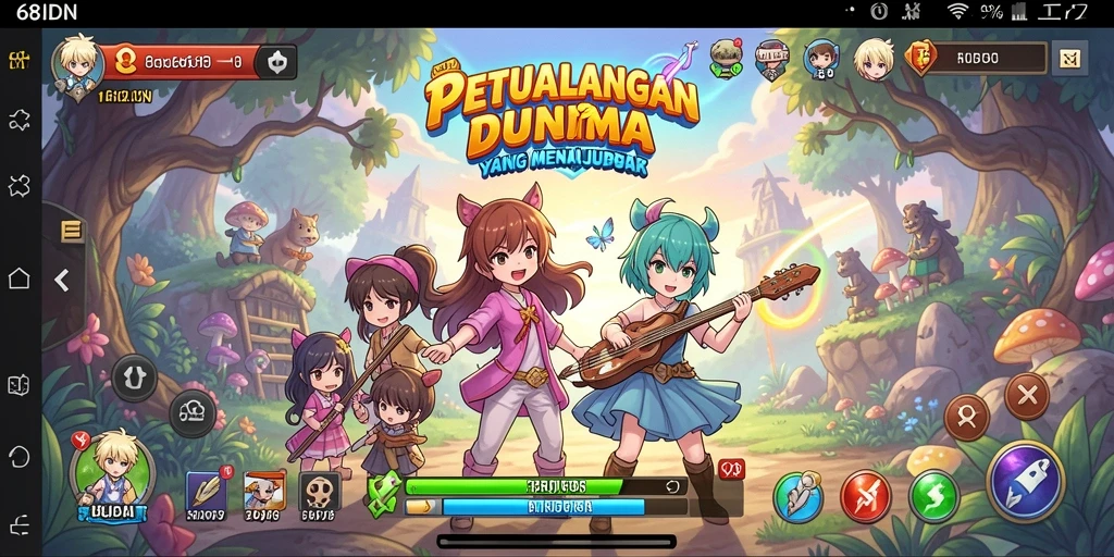 Screenshot gameplay 68IDN menampilkan aksi seru dalam dunia Anime.