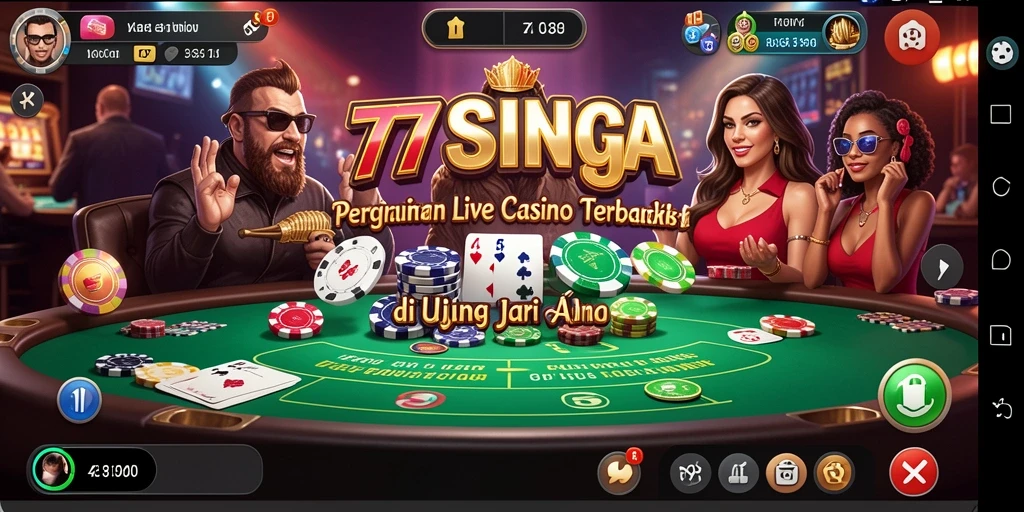 Gameplay Live Casino yang mendebarkan dengan dealer profesional di 77SINGA.