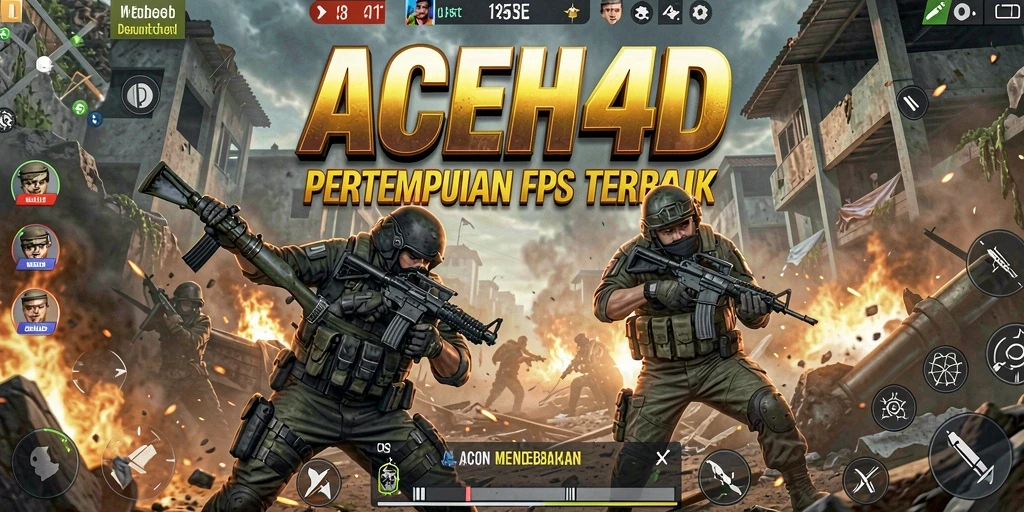 Gambar gameplay ACEH4D yang menampilkan aksi pertempuran intens.