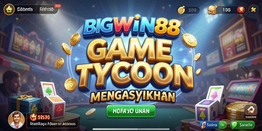 Tampilan gameplay BIGWIN88 dengan pengelolaan bisnis yang seru.