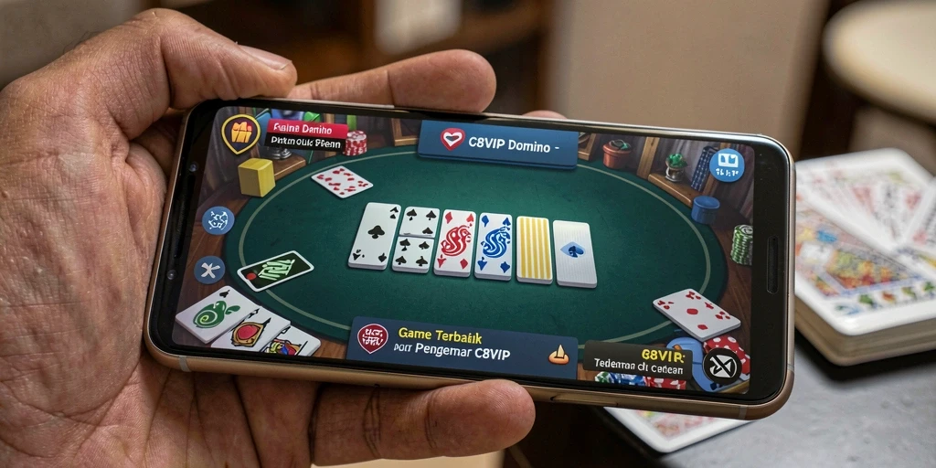 Gameplay menegangkan dalam C8VIP, pengalaman Domino yang seru.