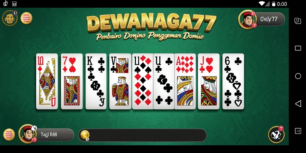 Tampilan gameplay seru DEWANAGA77 dalam permainan Domino.
