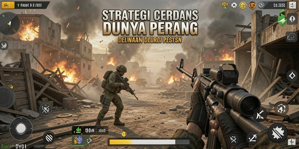 Gameplay SLG yang intens dengan strategi dan pertempuran.