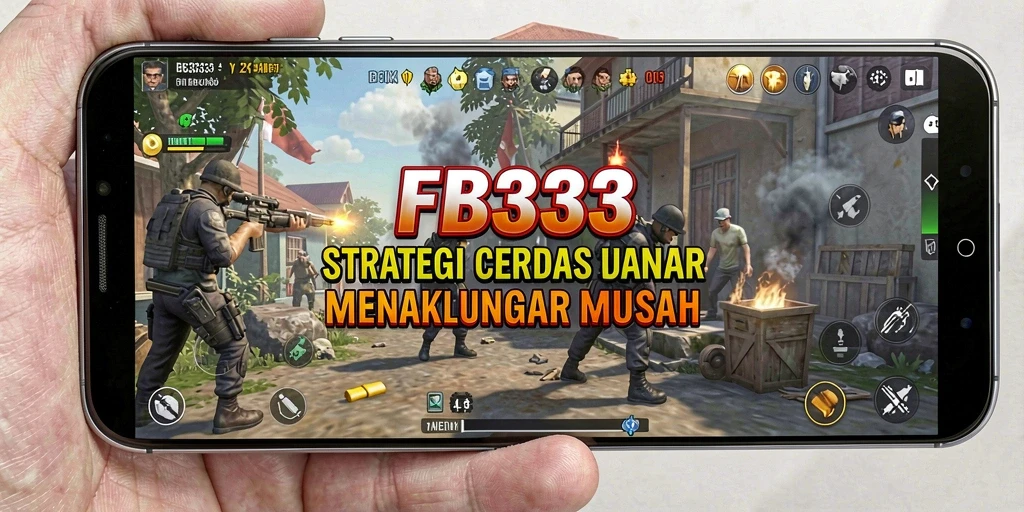 Tangkapan layar FB333 menampilkan aksi pertempuran strategi yang intens.