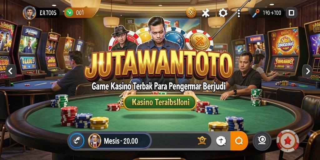 Screenshot gameplay menonjolkan suasana kasino yang menegangkan.