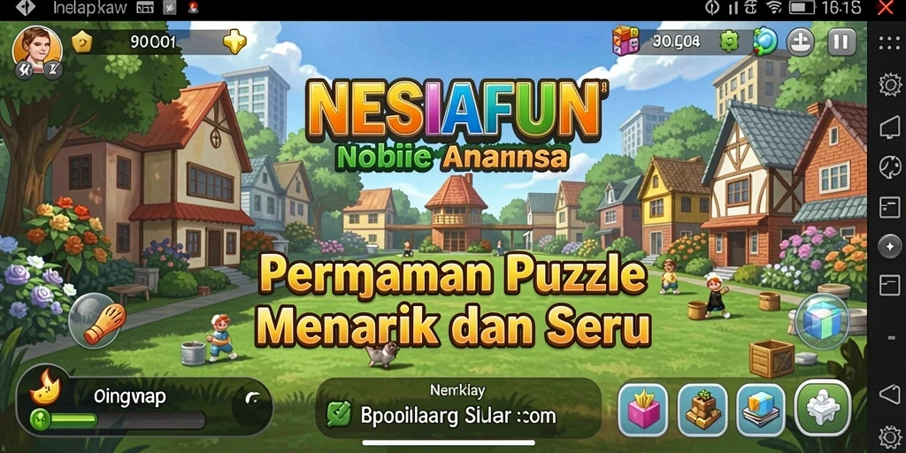 Tampilan gameplay NESIAFUN yang menarik dan menantang teka-teki.