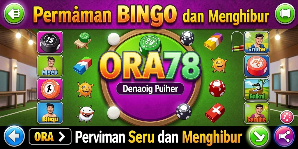Tampilan utama gameplay Bingo yang seru di ORA78.