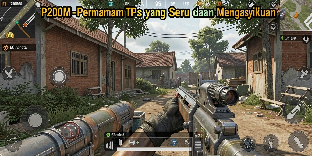 Tampilan gameplay P200M yang mendebarkan dalam lingkungan TPS.