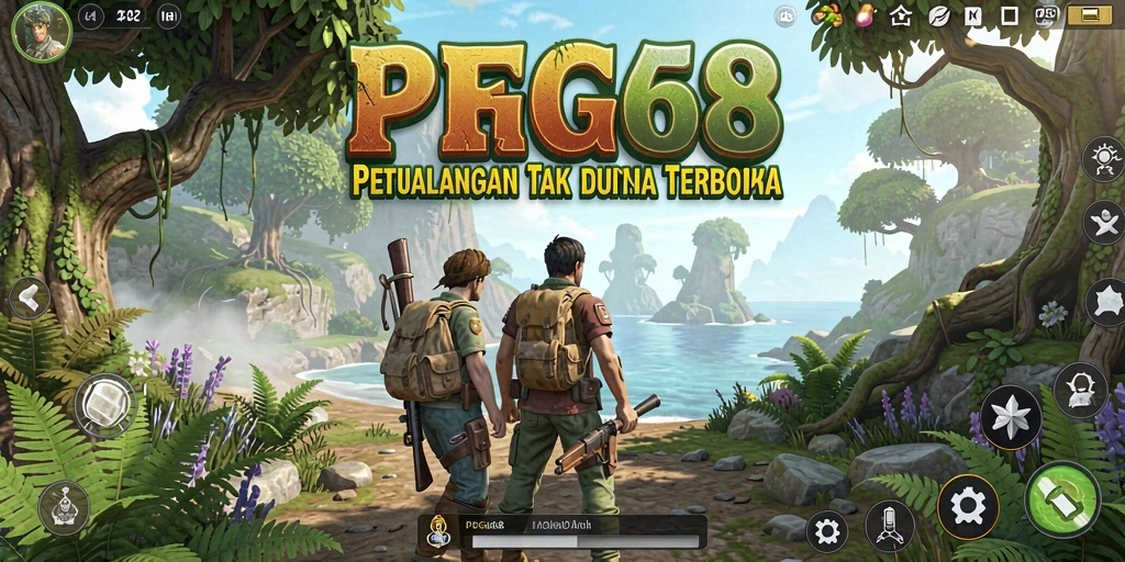 Screenshot PGG68 menampilkan eksplorasi dunia terbuka yang mendebarkan.