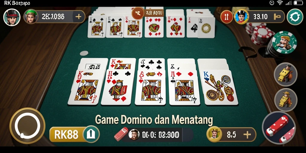 Screenshot gameplay Domino yang menegangkan di RK88.