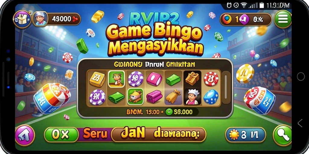 Tampilan gameplay Bingo yang seru dan interaktif.