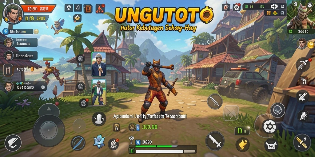 Tampilan antarmuka UNGUTOTO yang sederhana dan fungsional.