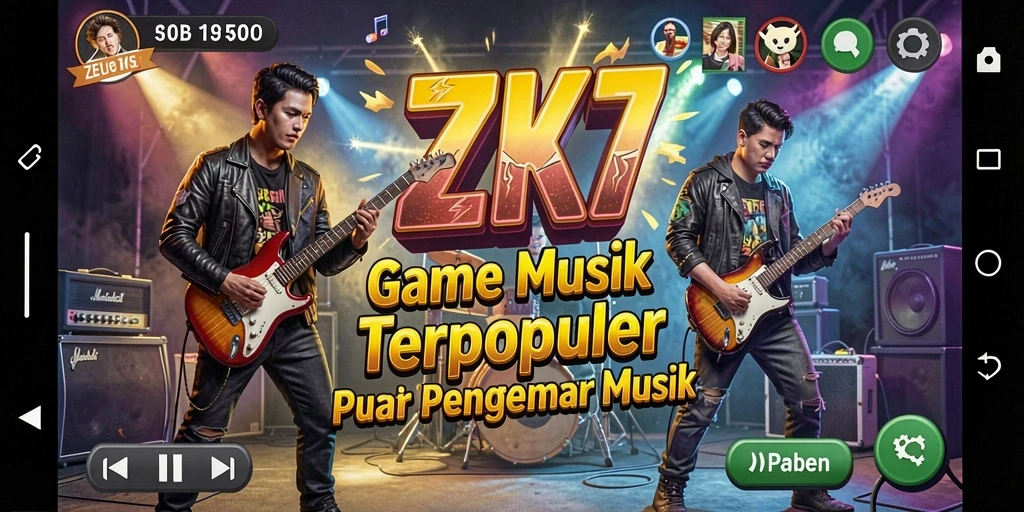 Tampilan gameplay ZK7 yang menarik dengan musik menghibur.