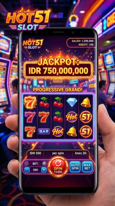 Tampilan antarmuka pengguna hot51 yang sederhana.